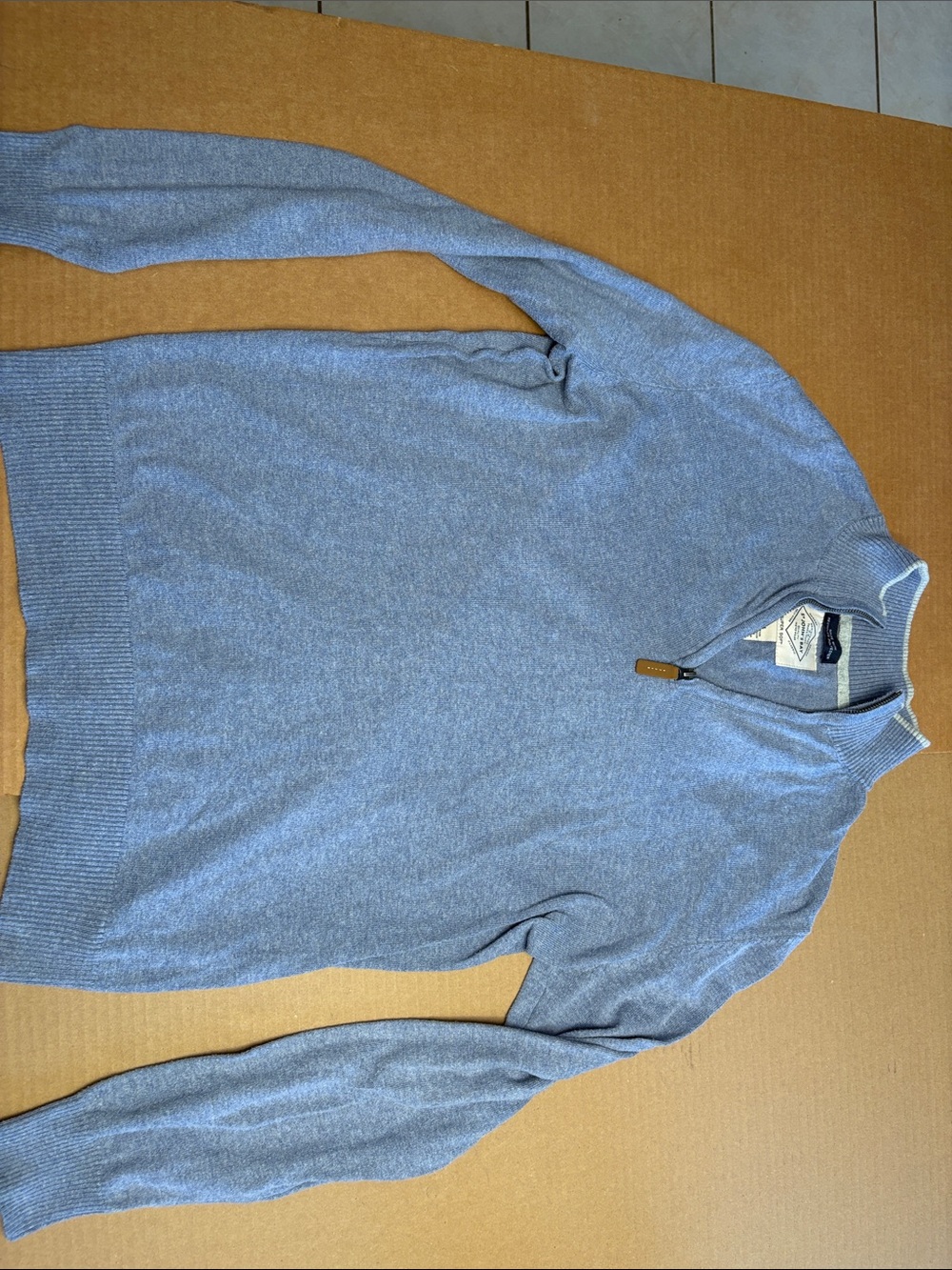 St. John's Bay Light Blue Quarter-Zip Sweater